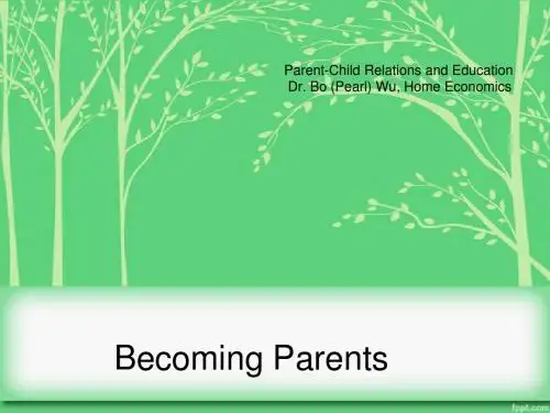 Becoming parents (transition to parenthood)初为父母