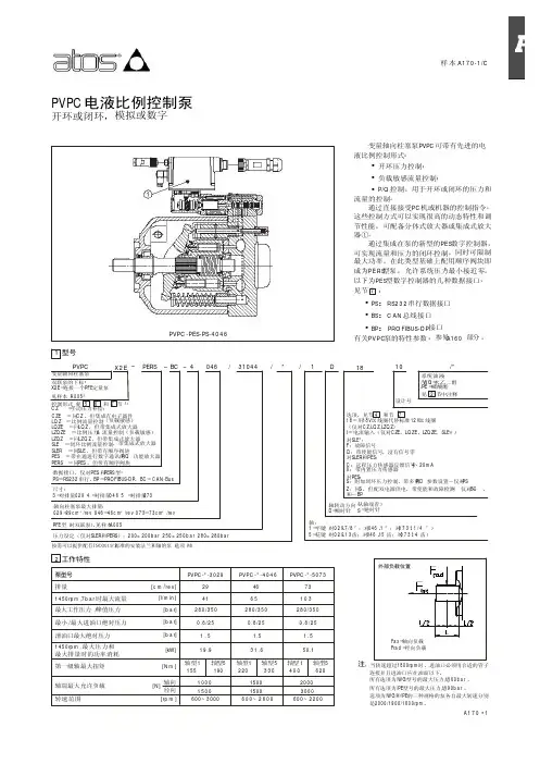ATOS-PVPC电液比例控制泵