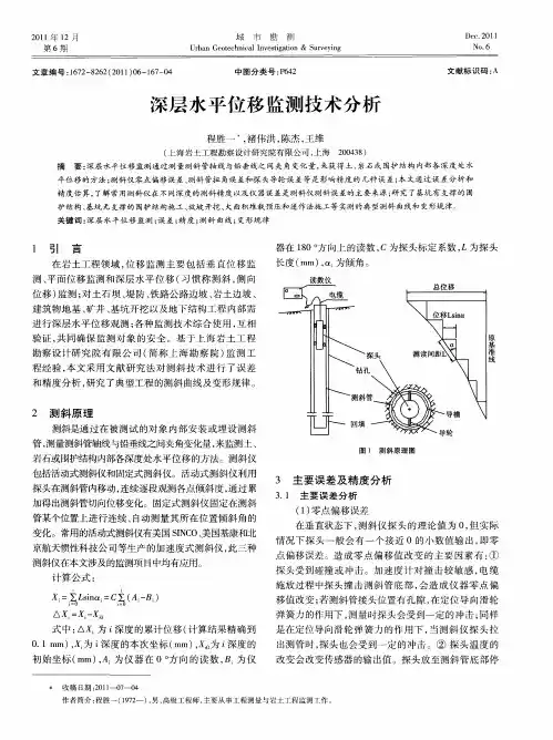 深层水平位移监测技术分析