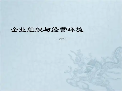 企业组织与经营环境