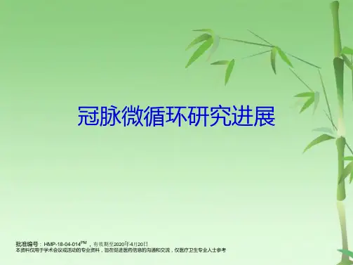 大会PPT—冠脉微循环障碍(共53张PPT)