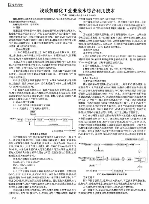 浅谈氯碱化工企业废水综合利用技术