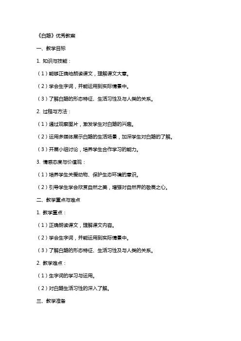 《白鹅》教案