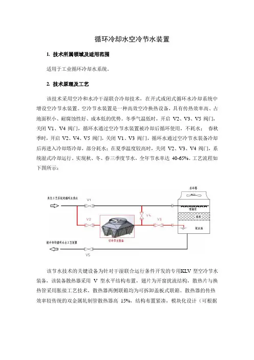 循环冷却水空冷节水装置【2019年版国家推荐应用技术】