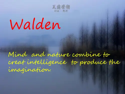 瓦尔登湖英文版介绍PPT Walden