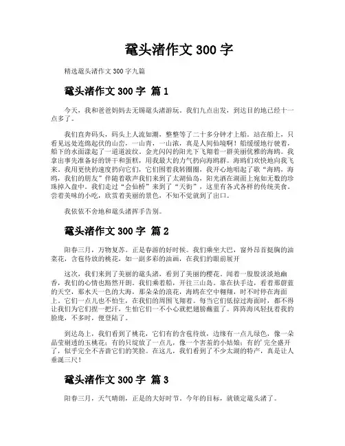 鼋头渚作文300字