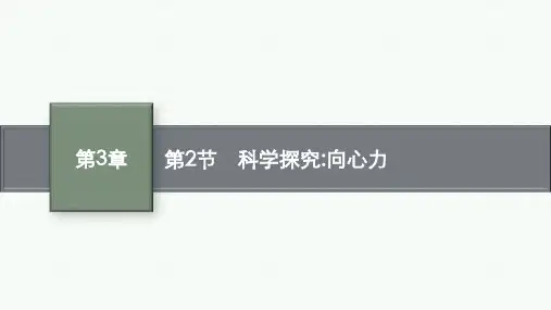 鲁科版高中物理必修第二册精品课件 第3章 圆周运动 第2节 科学探究向心力