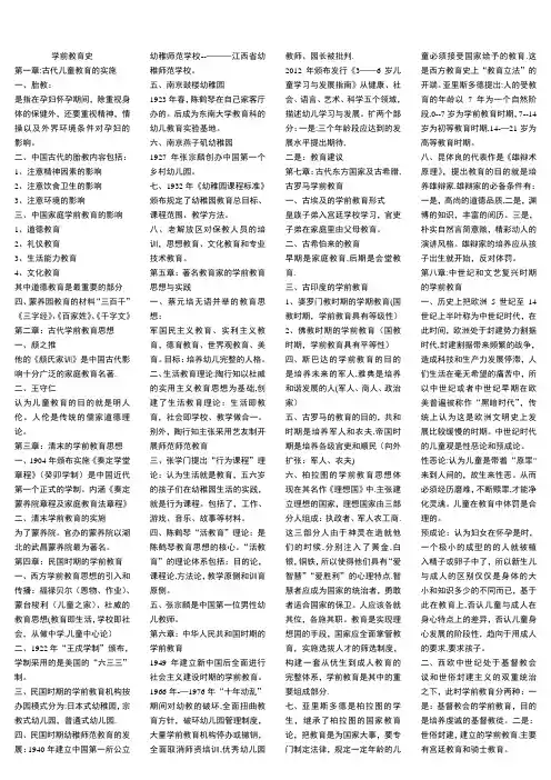 学前教育史