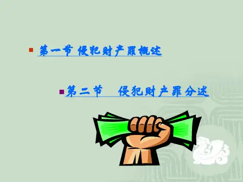 侵犯财产罪及财务知识分析概述88页PPT