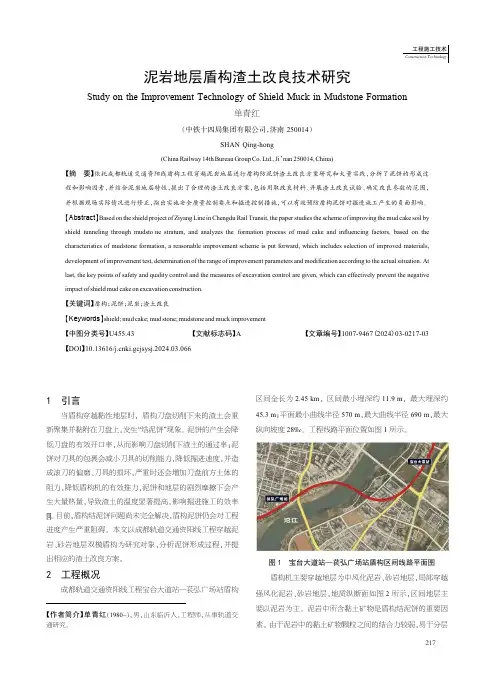 泥岩地层盾构渣土改良技术研究