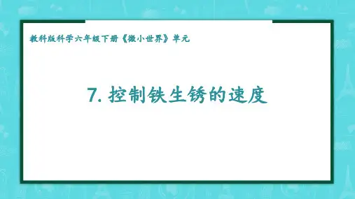 (六年级科学)控制铁生锈的速度