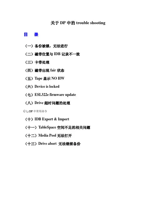 常见DP问题中的trouble shooting.