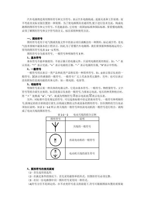 汽车电气图形符号