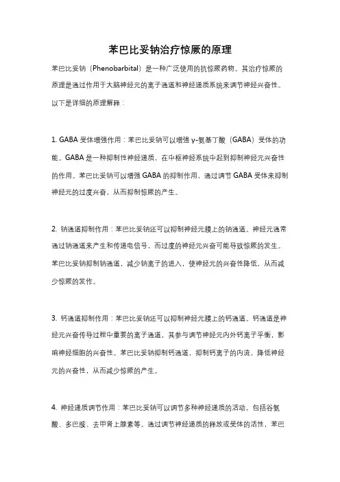 苯巴比妥钠治疗惊厥的原理