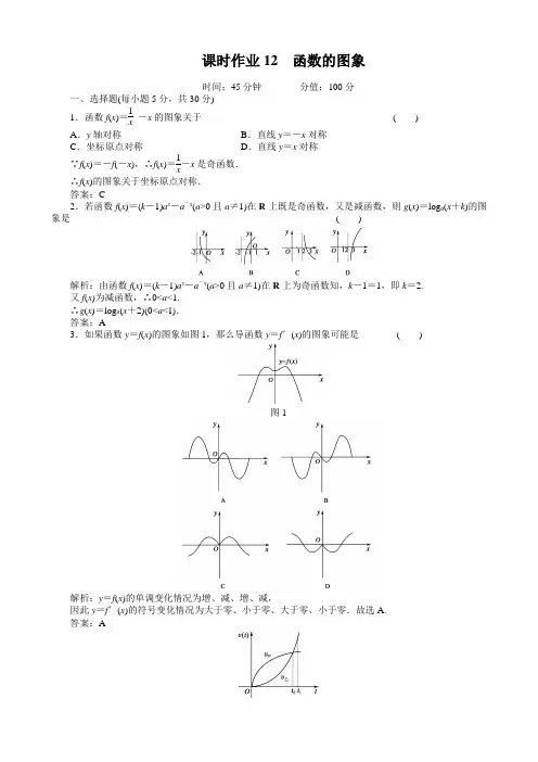 高考数学一轮复习第2章《函数》2：函数的图象.doc