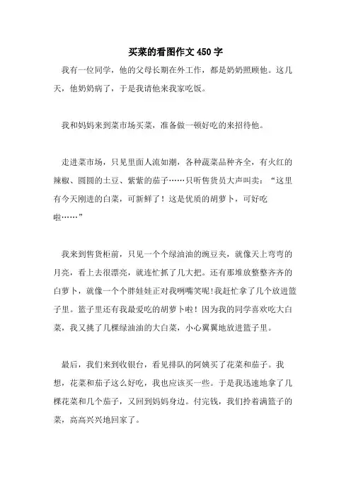 买菜的看图作文450字