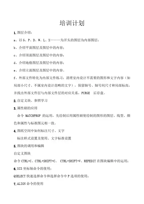 金螳螂公司CAD培训计划
