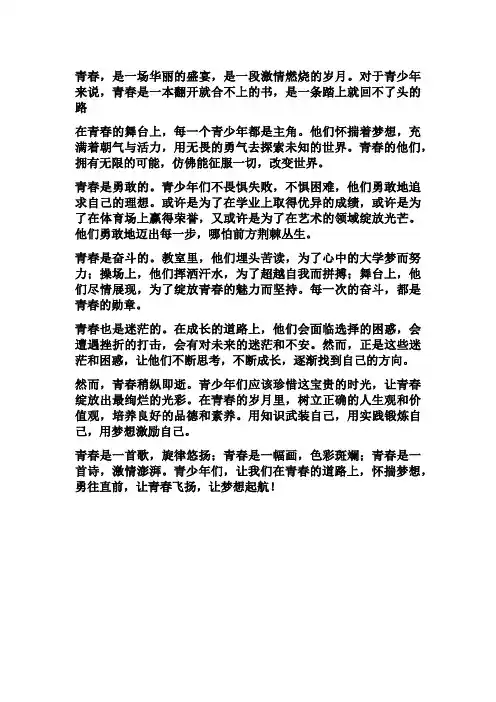 《青春飞扬,梦想起航》