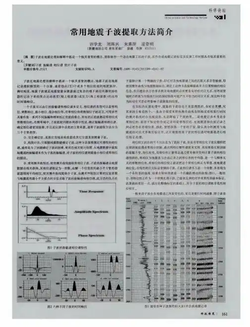 常用地震子波提取方法简介