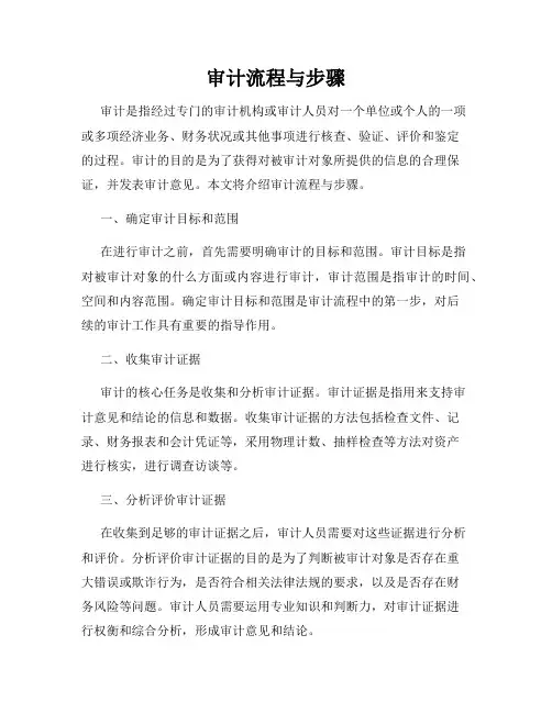 审计流程与步骤