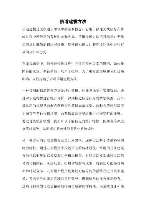 信道建模方法