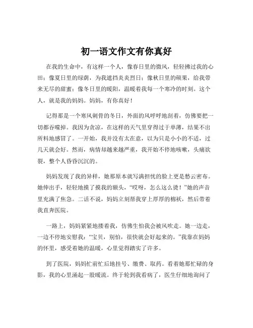 初一语文作文有你真好