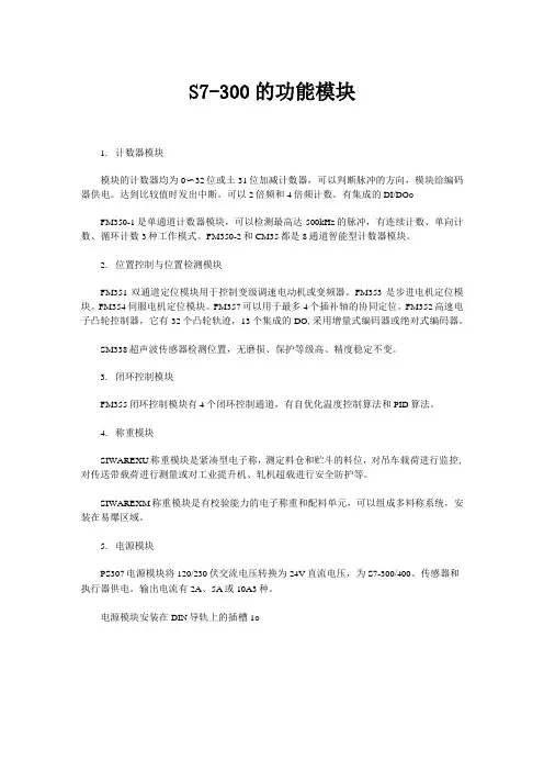 S7-300 的功能模块