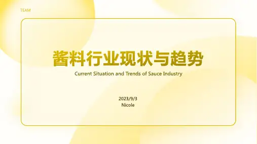 2023年酱料行业现状报告