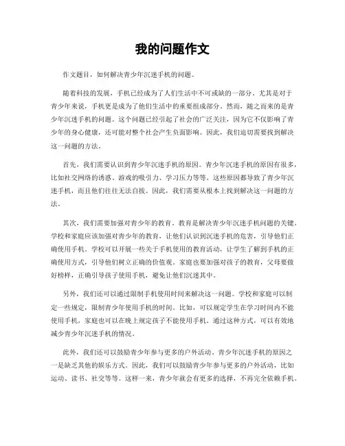 我的问题作文