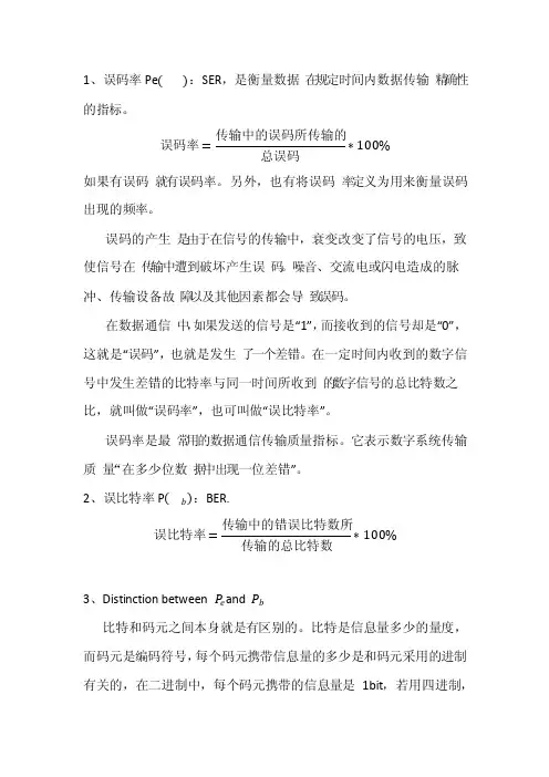 误码率与误比特率