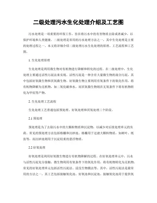 二级处理污水生化处理介绍及工艺图