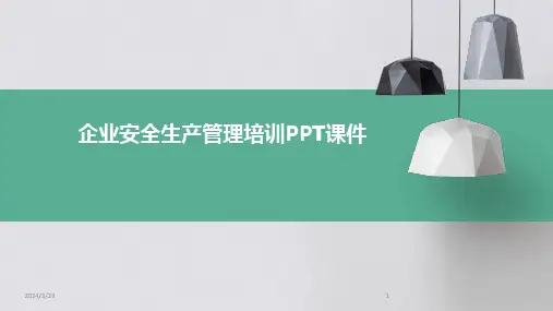 2024年度企业安全生产管理培训PPT课件