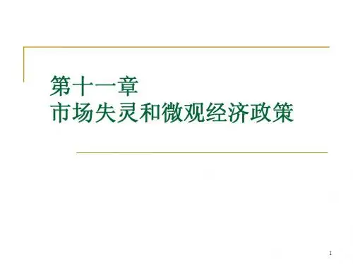 第十一章 市场失灵和微观经济政策