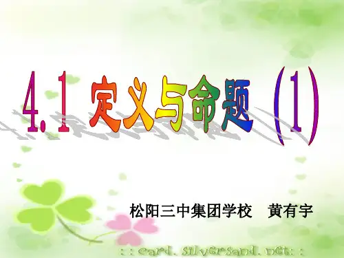 4.1定义与命题(1)—黄有宇