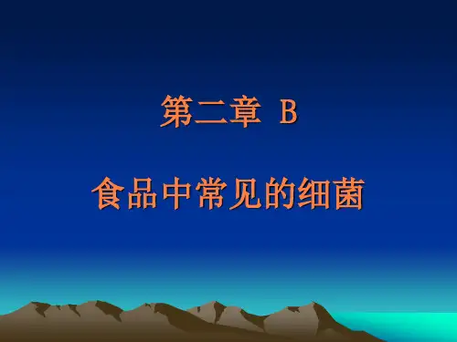 食品中常见的细菌PPT课件