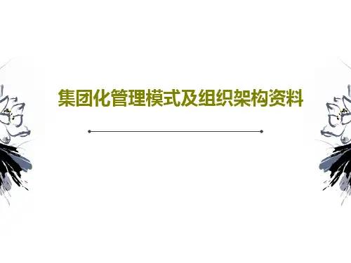 集团化管理模式及组织架构资料共34页文档