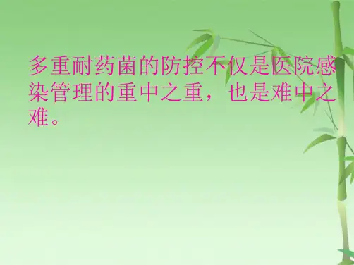 多重耐药菌感染的护理(共40张PPT)