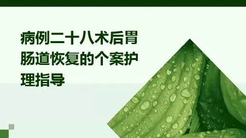病例二十八术后胃肠道恢复的个案护理指导