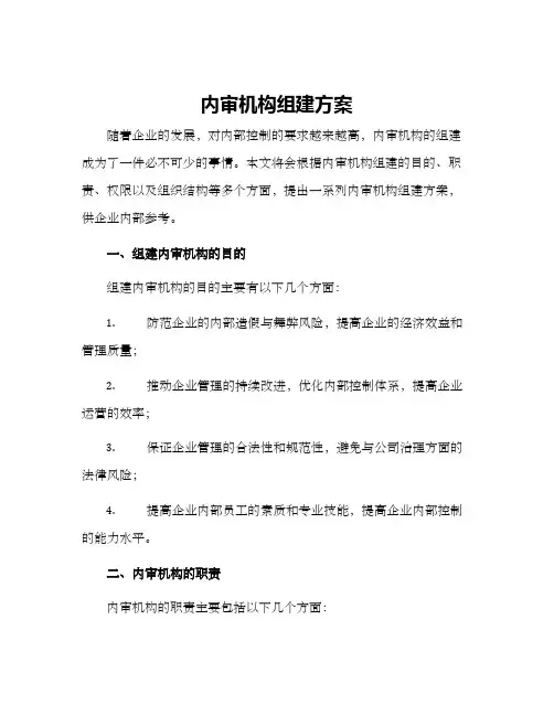 内审机构组建方案