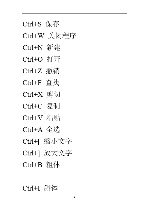 快捷键汇总