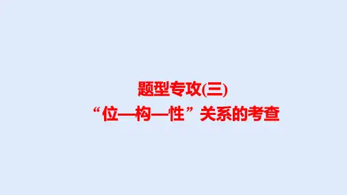 高三化学高考备考一轮复习题型专攻(三)“位—构—性”关系的考查课件