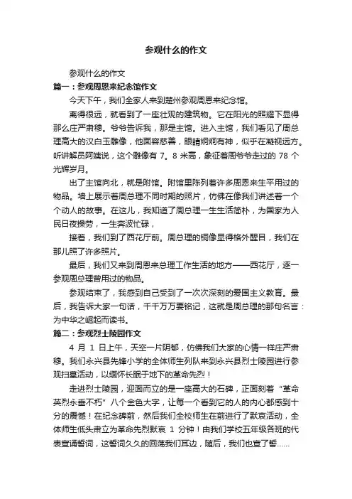 参观什么的作文