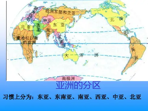 亚洲的分区
