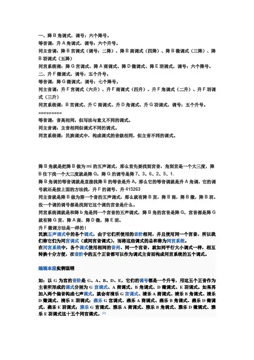 珍贵的调式