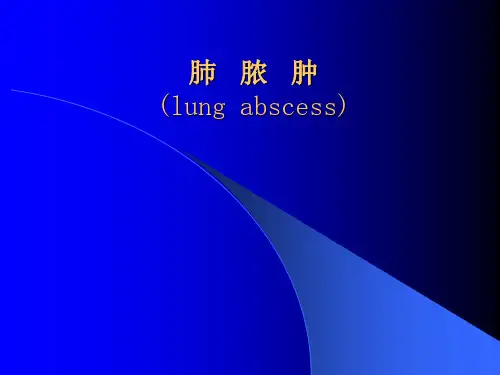 肺脓肿X线诊断及鉴别诊断PPT课件