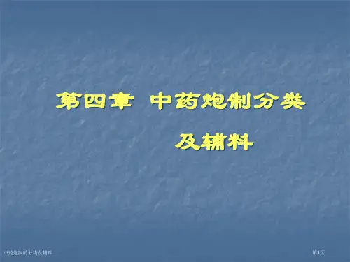 中药炮制的分类及辅料