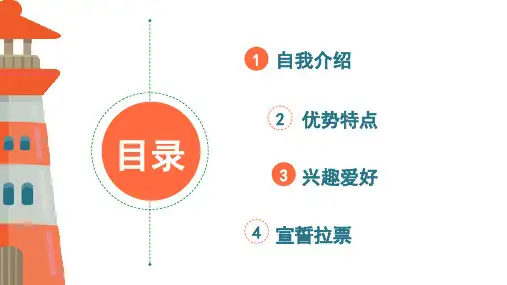 少先队大队委员竞选演讲报告带内容PPT课件演示