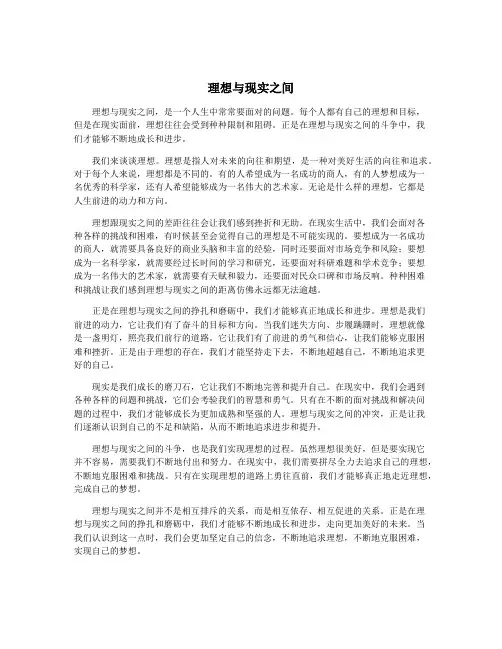 理想与现实之间