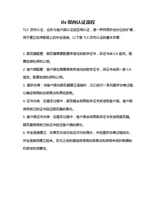tls双向认证流程