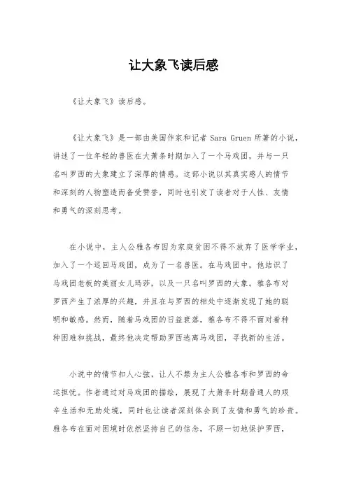 让大象飞读后感
